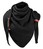 Vancavoo Dreieckstuch Damen XXL Schal Dreiecksschal Herren Warm Strickschal mit...