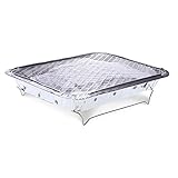 Tragbarer Grill, Grill, mit Holzkohle, Einweg-Aluminiumfolie, für Zuhause, Outdoor,...