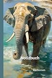 Notizbuch Elefanten: Linierter Notizbuch für Elefantenliebhaber - Notizblock...