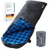 skandika Dundee Decken-Schlafsack, Luxus-Qualität, Baumwolle/Flanell Innenfutter, bis...