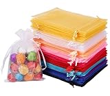 Organzasäckchen 10x15, 100 Stück Kleine Tüten Organza Säckchen zum Befüllen...