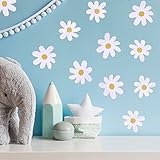 36 Stück Wandtattoo Kinderzimmer Weiß Gänseblümchen Selbstklebend Wandtattoo...