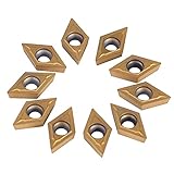 10 Stück Wendeschneidplatte, Diamantform Hartmetall Einsatzschneider,...