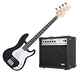 Rocktile Puncher E-Bass Black Set (Preci-Style E-Bass, Chrom-Hardware, 22 Bünde, inkl....