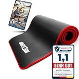NEOLYMP extra Dicke und rutschfeste Fitnessmatte mit Fitness E-Book und...