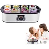 Yogurt Maker with Adjustable Temperature & Time Control, 8 Lids Included for Homemade...