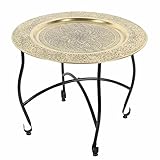 Casa Moro Orientalischer Teetisch Doha D50 Gold rund | marokkanischer...