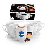 12 Stück Kaffeebecher 300ml aus hochwertigem echtem Porzellan - Tassen zum Bemalen - in...