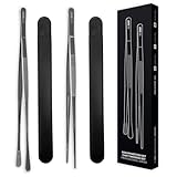 REDSALT® Premium Kochpinzetten 2er Set 30 cm | INOX 18/10 Edelstahl rostfrei...