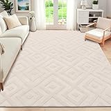 SHACOS Waschbarer Teppich Wohnzimmer Kurzflor 80x150 cm Weicher Teppich Modern...