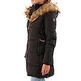 Geographical Norway Damen Jacke Winterparka Belissima XL-Fellkapuze Black M