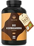 Bio Ashwagandha - 360 Kapseln (BIG PACK) - Hochdosierte 2600mg pro Tag (90 Tage)...
