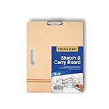 COOZEE 33x43cm Drawing Board für Künstler, Klemmbrett Holz mit robustem Clip und...