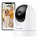 Cinnado Überwachungskamera Innen - 2K 3MP Babyphone mit Kamera, 360 Grad WLAN Indoor...