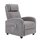 homeguru Sessel Ergonomisch Massagefunktion Einzelsofa Liegefunktion mit Heizung,...