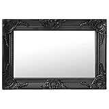 Xichuzi Wandspiegel im Barock-Stil 60 x 40 cm Schwarz, Wall Mirror, Spiegel Schlafzimmer,...