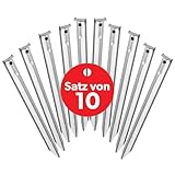 Viirkuja Zeltheringe 30cm - Stahl Zeltheringe für Hartboden - Stabile und...