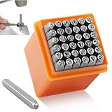 37 Stück Schlagzahlen Alphabet Set, 3mm Schlagzahlen Alphabet A-Z und Zahlen 0-9, Metall...