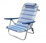 Briconess.com Abschließbarer Strand aus Aluminium mit verstellbarem Kissen und...