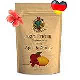 Hibiskustee küsst Apfel & Zitrone - fruchtiger einzigartiger Geschmack 100 g - Premium...