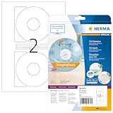 HERMA 5079 CD DVD Etiketten inkl. Zentrierhilfe blickdicht, 25 Blatt, Ø 116 mm,...