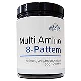 Multi Amino-EAA 8 Pattern - 500 Tabletten mit je 1000 mg - Master Amino Protein Formel mit...