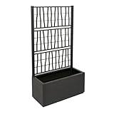 Kreher® XL Rankgitter, Spalier mit Pflanzkasten aus robustem Kunststoff. Maße...