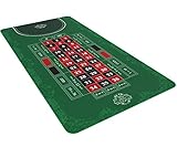 Bullets Playing Cards Roulette Matte in 180 x 90 cm - Tischunterlage für echtes...