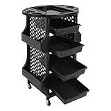 Friseurwagen Rollwagen Aufbewahrungswagen,Salon Trolley mit 4 Schubladen,Friseurwagen...
