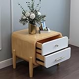 ZAMAKS Massivholz-Nachttisch Aus Gummiholz, Schlafzimmer-Nachttisch, Kleiner Schrank,...