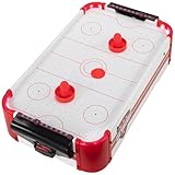 Nexos Trading Mini Air-Hockey-Tisch Tischspiel Lufthockey mit LED-Beleuchtung mit Gebläse...
