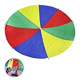 Ballery Schwungtuch, 2M Bunt Fallschirm Fallschirm Spielzeug mit 8 Griffen ideale...