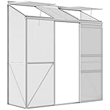 Outsunny Gewächshaus, Treibhaus mit Schiebetür, Aufklappbare Dachfenster, Tomatenhaus,...