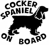 MSKDT Autoaufkleber Und Abziehbilder Cartoon Schöner Autoaufkleber Cocker Spaniel An Bord...