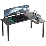 EUREKA ERGONOMIC Eckschreibtisch 155x110cm Gaming Tisch Büro Schreibtisch...