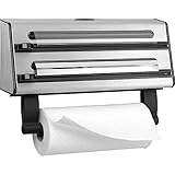 Emsa 504180 Contura 3-fach-Schneidabroller, Küchenrolle, Alufolie, Frischhaltefolie,...