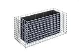 GABIONA - Gabionen Hochbeet HxBxT: 120x50x50 cm - Eckiger Gabionenkorb als Beet für den...