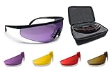 BERTONI Schießbrille Sehstärke mit Optikadapter mit 4 Wechselgläser - AF899A...