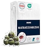 Dreamzie Matratzenbezug 90 x 200 (20cm) gegen Milben und Bettwanzen - Milbenbezug...