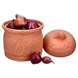 MamboCat Terra Zwiebeltopf aus Terrakotta I Ø 17,8cm I Tontopf mit Deckel für Ihre...