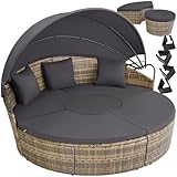 tectake® Lounge Muschel Sonneninsel Outdoor wetterfest, Gartenmuschel, Sonnenliege 2...