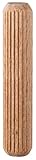 kwb 30x Holzdübel 10 x 40 mm aus Buchenholz (geriffelt, gefast), Riffelholzdübel, Dübel...