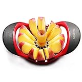 Beylos Easy Grip Apfelentkerner, Trennschneider, ergonomischer Gummigriff, 12 Klingen (Rot...