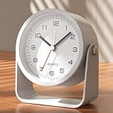 AYRELY 3,5Zoll Analog Wecker–geräuschloser Wecker ohne Ticken, Tischuhr mit...