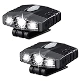 Pyugxab 2X Ultra Freisprecheinrichtung Led Clip Auf Hut Licht - Wiederaufladbare 150 Lumen...