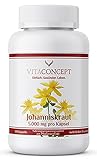 VITACONCEPT I Johanniskraut Extrakt I 5000 mg pro Kapsel I inkl. natürlichem Hypericin I...