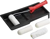 Meister Maler- & Lackier-Set 6-teilig - Zwei Farbrollen aus Schaumstoff & zwei Farbrollen...