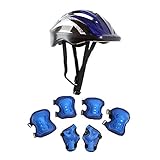 Fahrradhelm Schutzausrüstung Set, Verstellbarer Helm, schützende Knie...