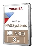 Toshiba N300 8TB NAS 3,5 Zoll interne Festplatte - CMR SATA 6 GB/s 7200 U/min 512 MB Cache...