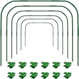 6 x Pflanztunnel, 86 x 110 cm Gartenreifen für Reihenabdeckung, Rostfreier...